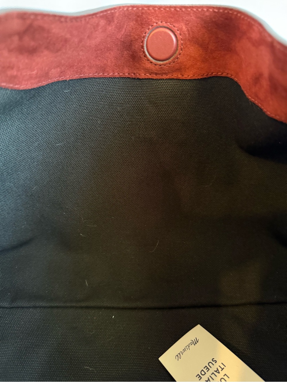 Madewell Classic Luxe Suede Hobo Shoulder Bag in Deep Burgundy - Picture 7 of 9